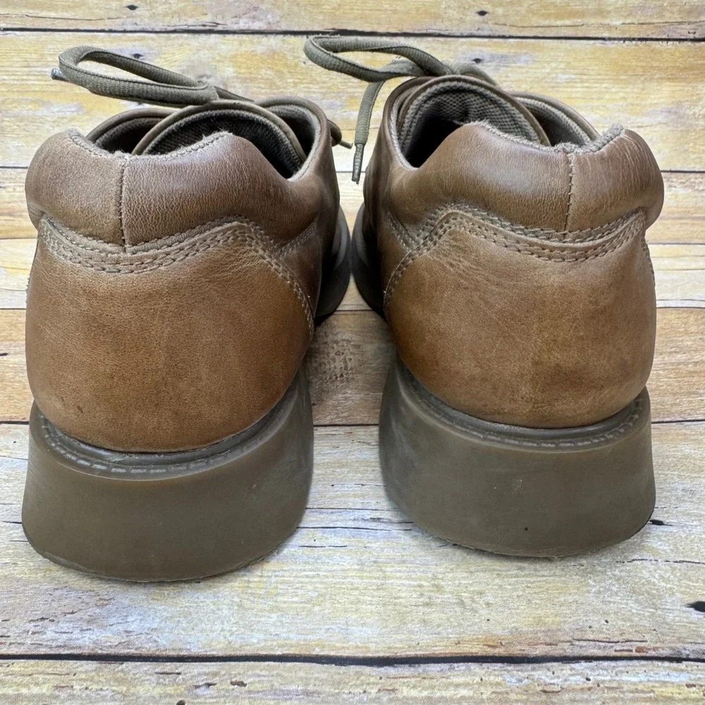 Vtg American Eagle Mens 11 Brown Leather Chunky Moc Toe Shoes‎ Y2K Gorpcore 90s